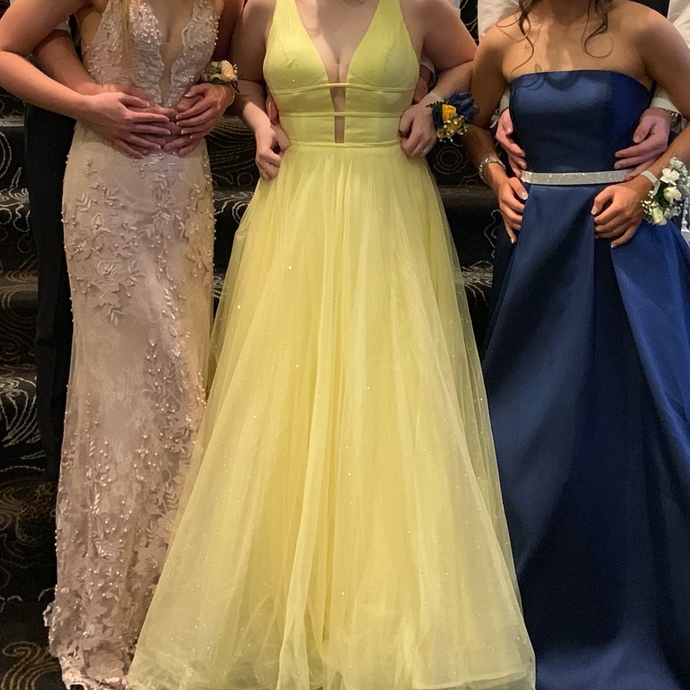 Yellow Sherri Hill Prom Dress